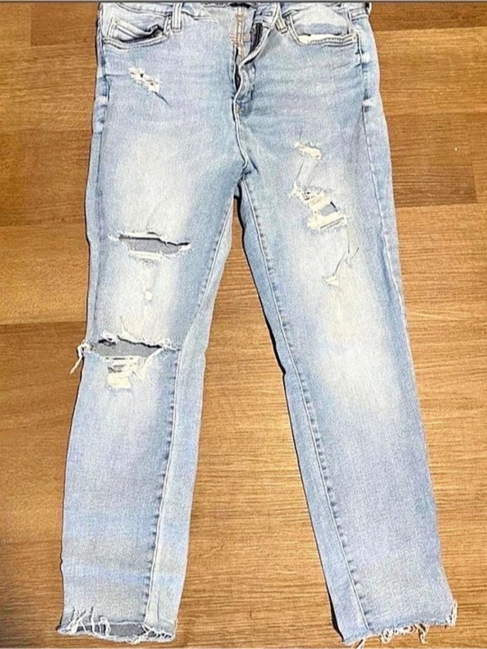 Aeropostale Distressed Skinny Jeans Blue